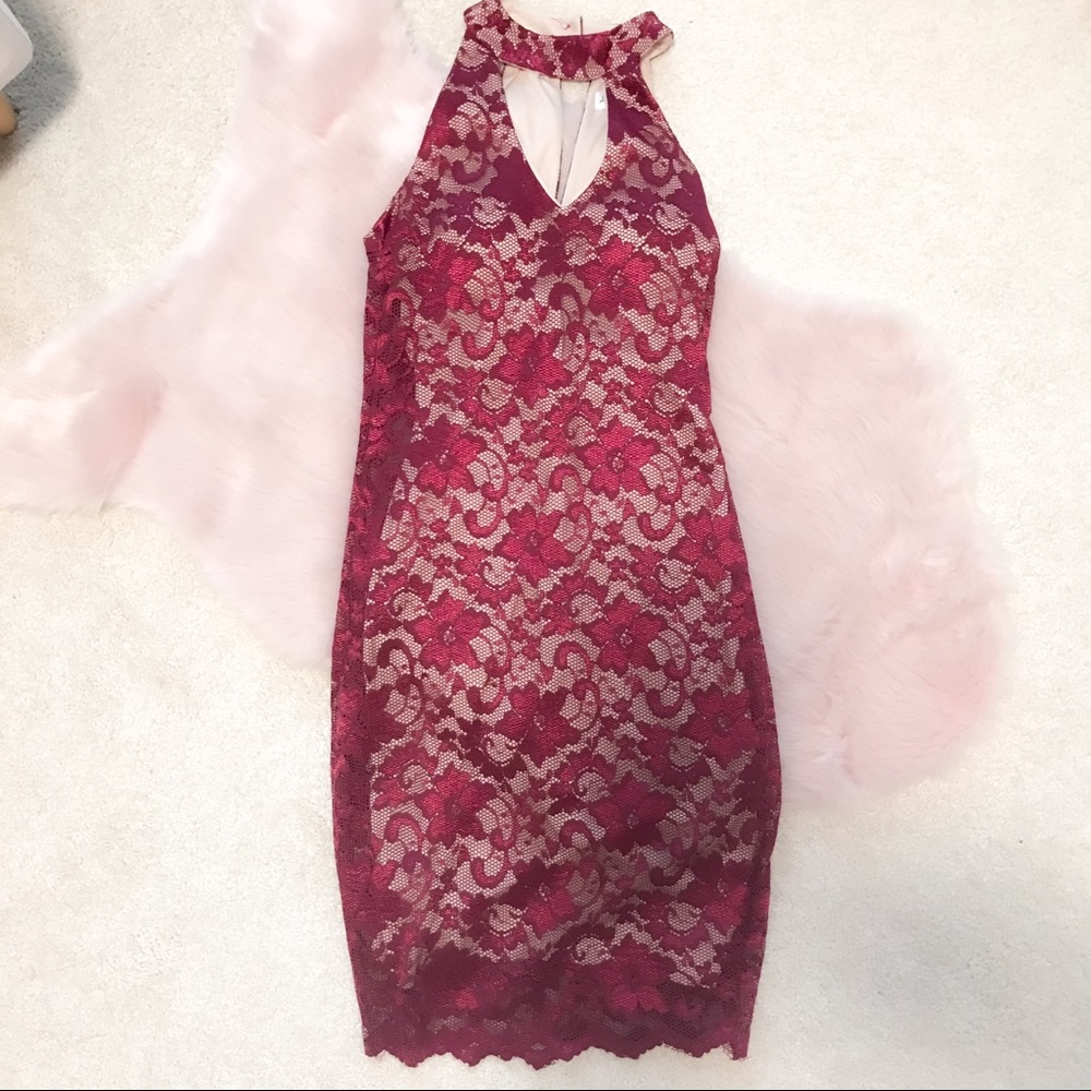 Lace Choker Dress EUC